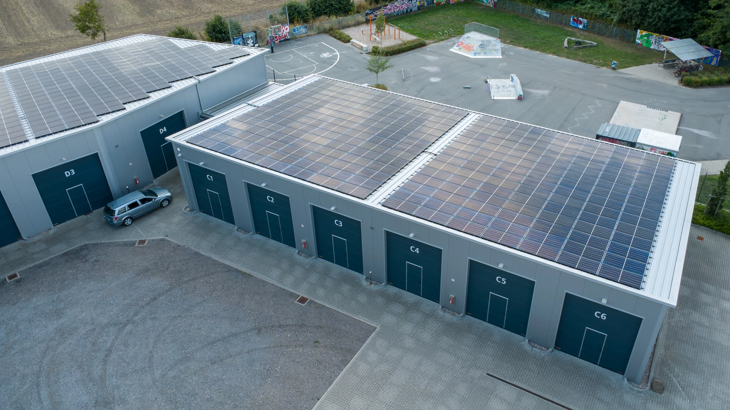 DJI_0113 Neubau eines Gragaenparks mit 4 Hallen für Hallenkönig in Bad Segeberg