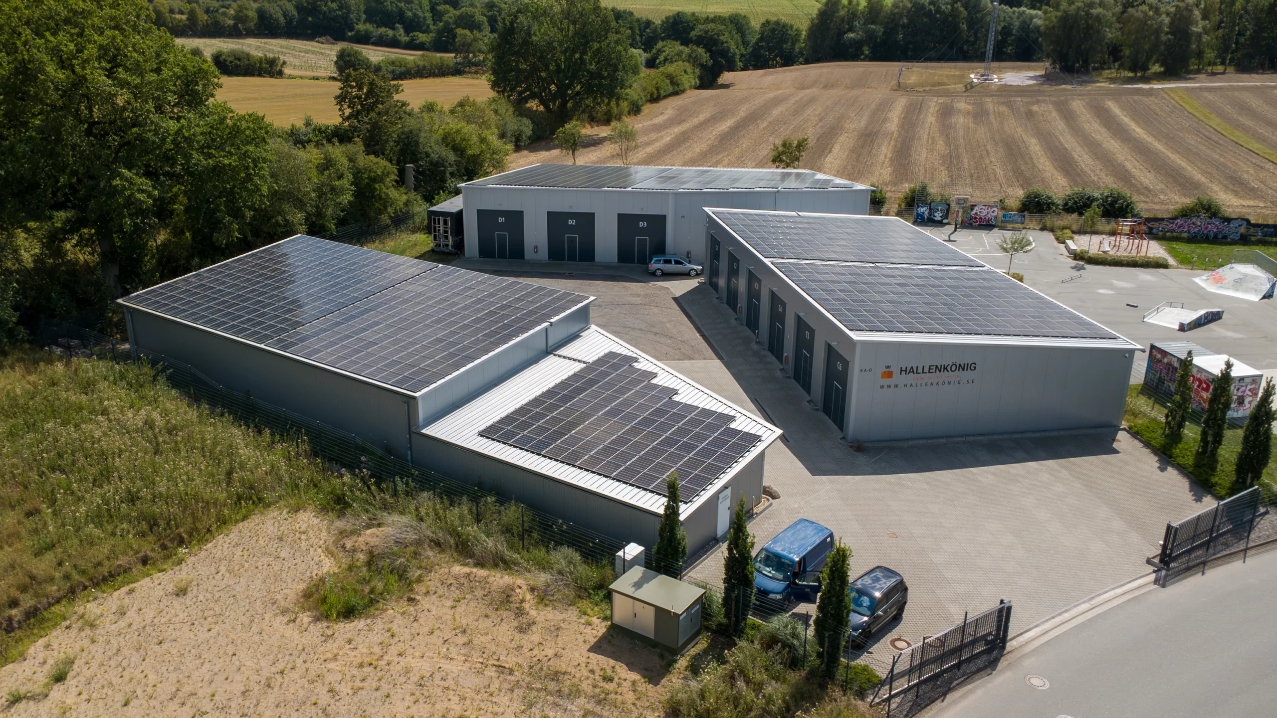 DJI_0118 Neubau eines Gragaenparks mit 4 Hallen für Hallenkönig in Bad Segeberg