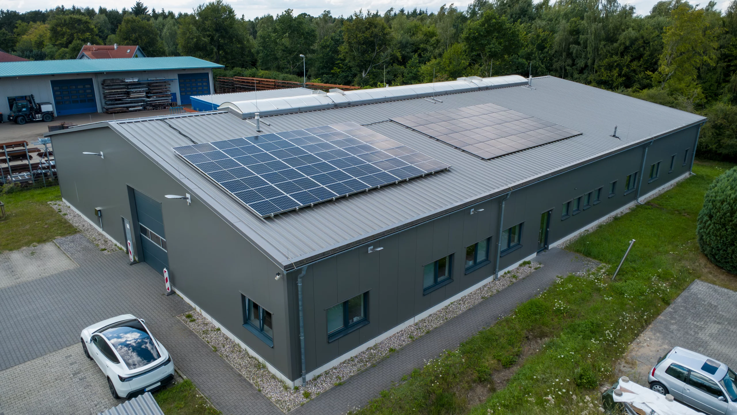 DJI_0155 Neubau einer Produktionshalle für POLY-KARTON GMBH in Trappenkamp