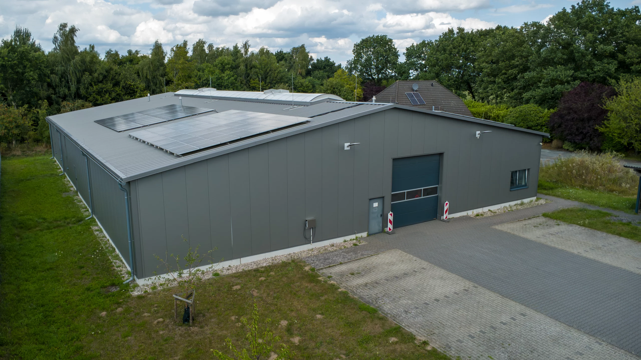 DJI_0166 Neubau einer Produktionshalle für POLY-KARTON GMBH in Trappenkamp